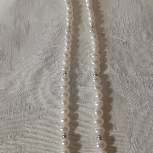 LAGOS Caviar Pearl Necklace with Fluted Heart, SS & 18k, 16" - Picture 7 of 13